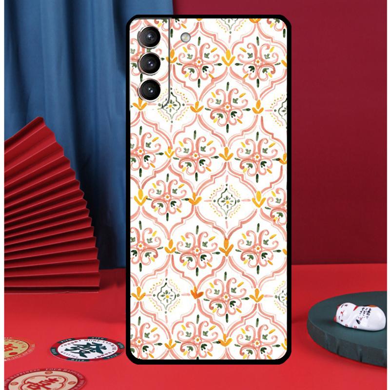 Moroccan Pattern Phone Case For Samsung Galaxy S25 S24 Ultra S9 S10 S20 S21 S22 S23 Plus S24 FE Back Cover