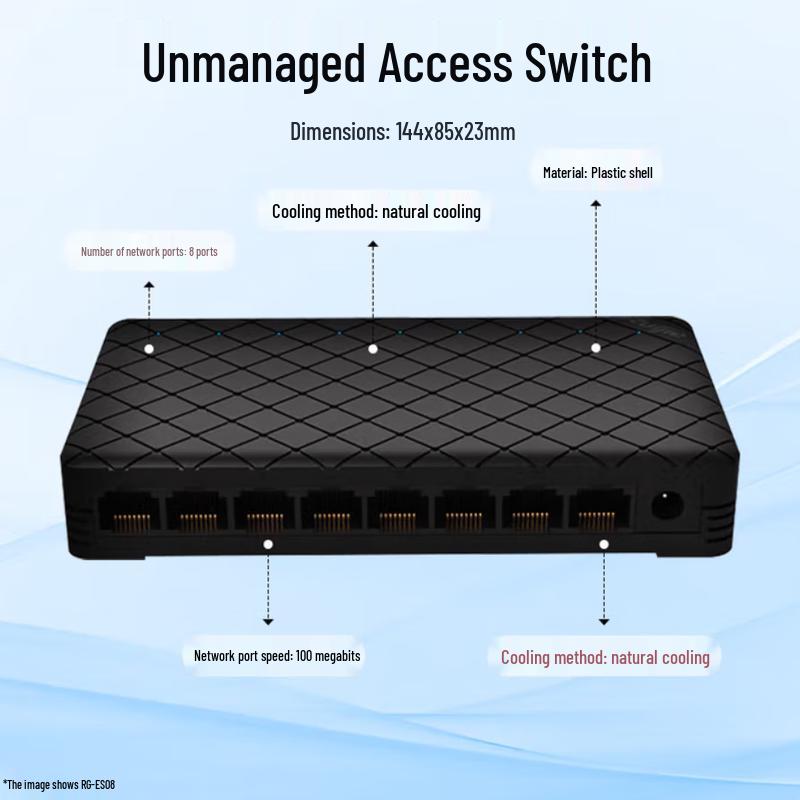 Ruijie RG-ES08 8-Port 100M Unmanaged Ethernet Switch