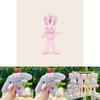 Plush Rabbit Keychain With Floral Pattern For Cute Bag Decor And Gifts