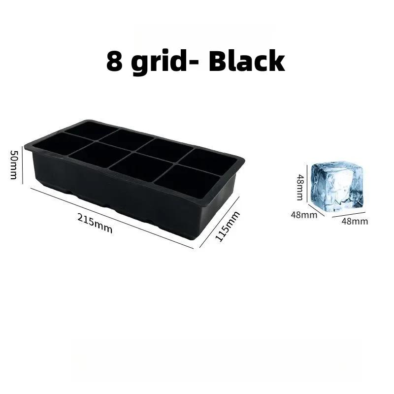 4/6/8/15 Grid Big Ice Tray Mold Giant Jumbo Large Food Grade Silicone Ice Cube Square Tray Mold DIY Ice Maker Ice Cube Tray