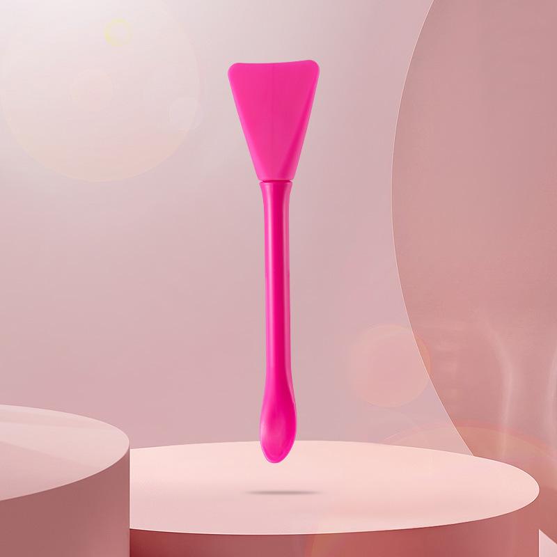 Double Head Dual-use Facial Mask Brush for Mask Stick with Scoop Apply Mud Film Facial Mask Brushes Silicone Facial Beauty Tools