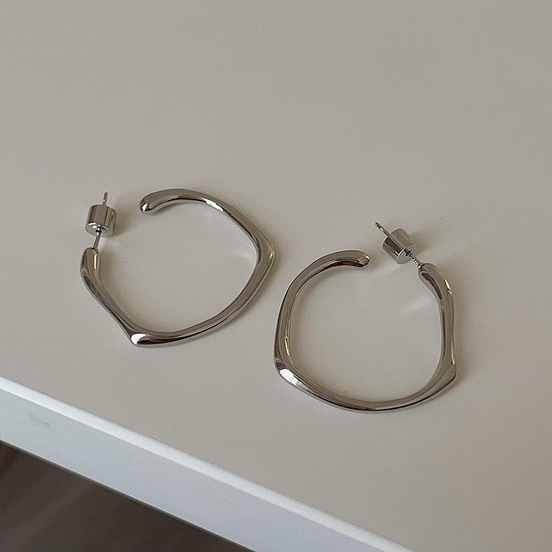 

Необычные серьги-пусеты из металла Женские Нишевые Уникальные Личность Преувеличенный Модный Тренд Изысканные Элегантные Универсальные Серьги Серьги