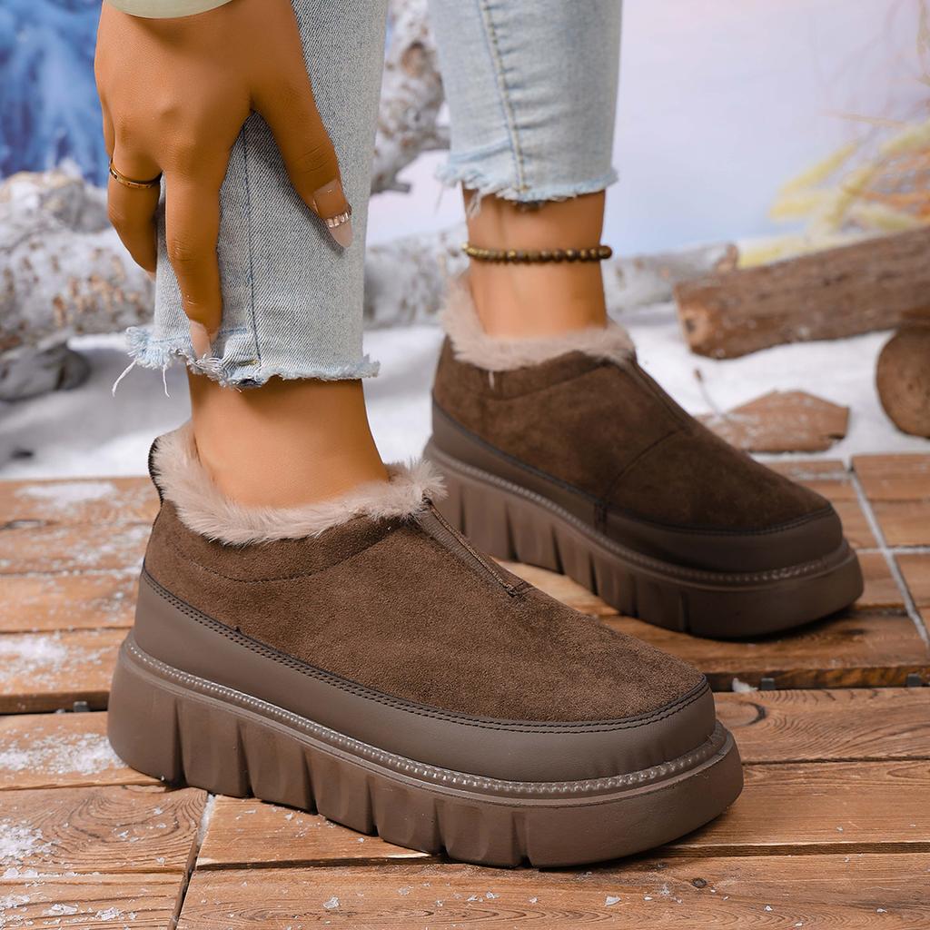2026 Winter Neue Damen Baumwollschuhe mit Fleecefutter Warm und Bequem Dicksohlig Rutschfest Langlebig Kostenlose Damen Baumwollschuhe