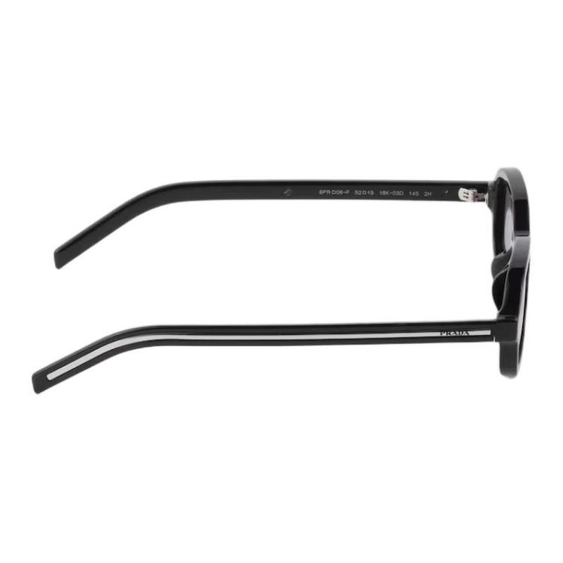 Prada Stylish Simple Acetate Oval Sunglasses Women's Black