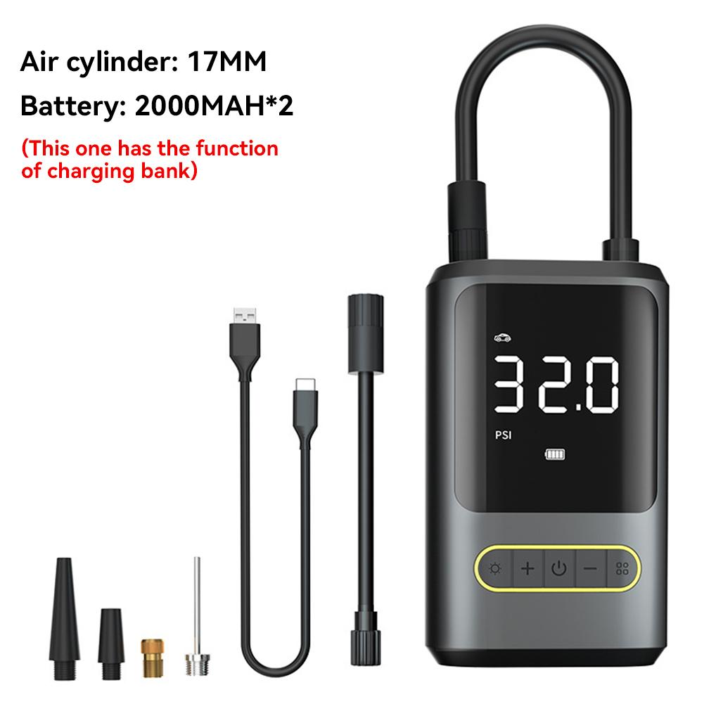 Wireless Air Pump Compressor Car Portable Electric Inflator Tire Pump Power bank LED Flashlight For Ball Bike Motorcycle Car