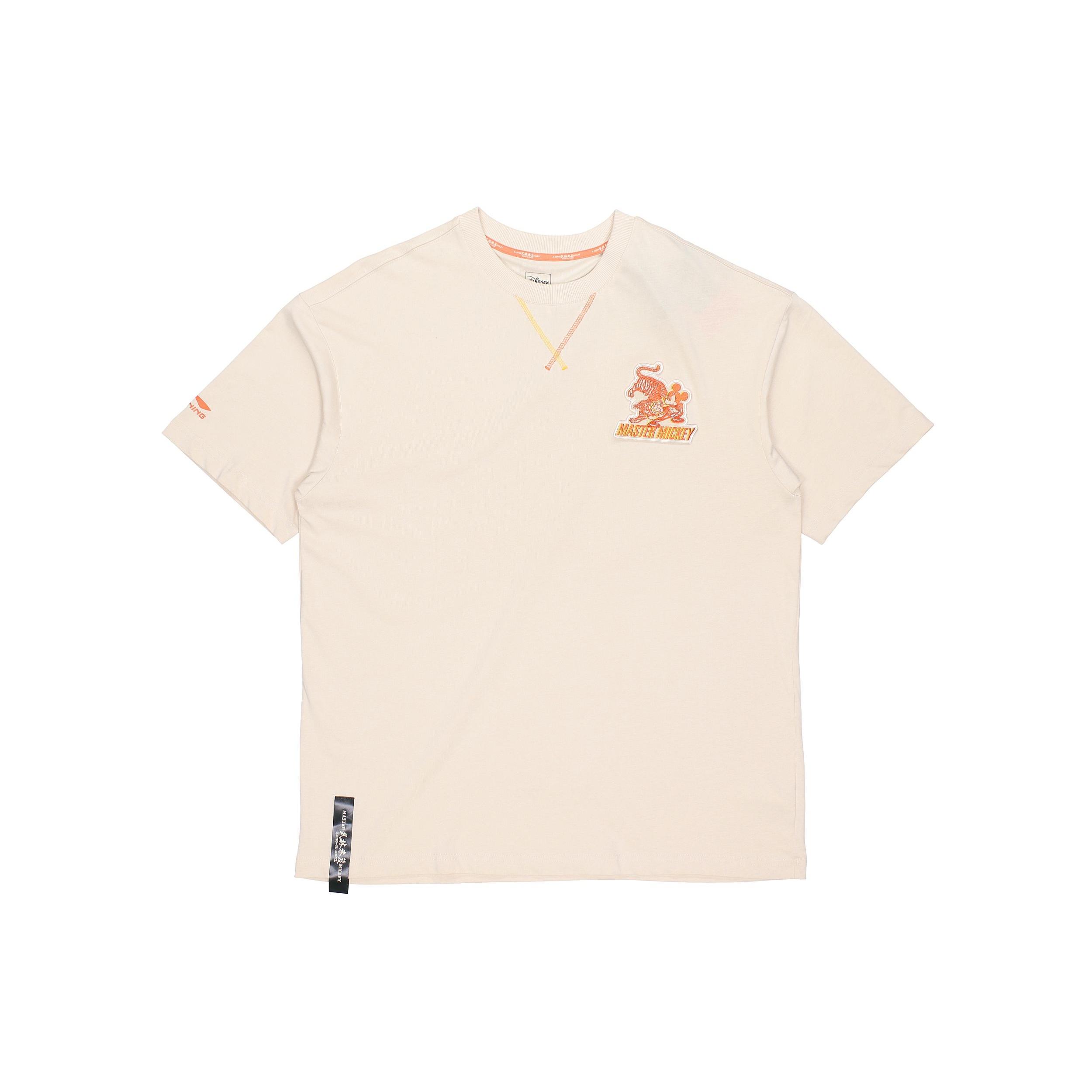 Li-Ning x Disney Master Mickey Graphic T-shirt Beige Orange Men s AHSQ249-1 XL