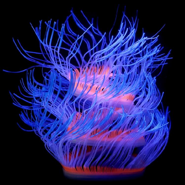 Glass Aquariums Ornament Noctilucent SeaAnemone Fishtanks Glowing Landscapes