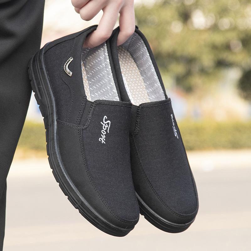 Stepping Shoes Soft Sole One Pedal Casual Shoes Breathable Lightweight Cloth Shoes Men