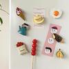 3D Food Style Fridge Magnets Croissant Magnetic Decoration Stickers for Refrigerator Decor Model Fridge Magnet Collection