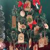 50pcs Merry Christmas Kraft Paper Tags DIY Handmade Gift Wrapping Paper Labels Santa Claus Hang Tag Ornaments Xmas Tree Decor