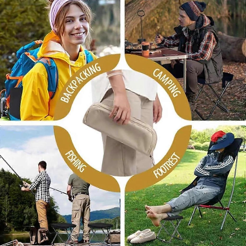 Sgabello da campeggio portatile pieghevole, sedia piccola pieghevole leggera per esterni, sgabello pieghevole con borsa per il trasporto