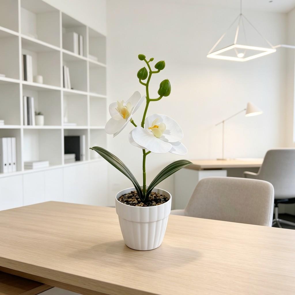 Butterfly Orchid Artificial Flower Pot With Realistic 3d Printing For Home Decor And Photography