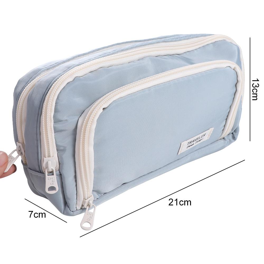 Simple Pencil Bag Aesthetic Stationery Holder Bag Korean Large Capacity Pen Case  Children Gifts