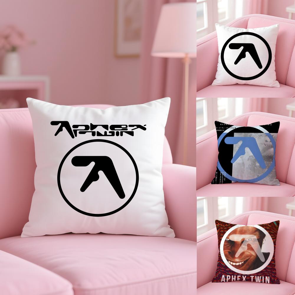 Aphex Twin Richard D James Music Cushion Cover Plush Fabric Soft Double-Sided Printed Sofa Pillow Case Colorfast Home Decor