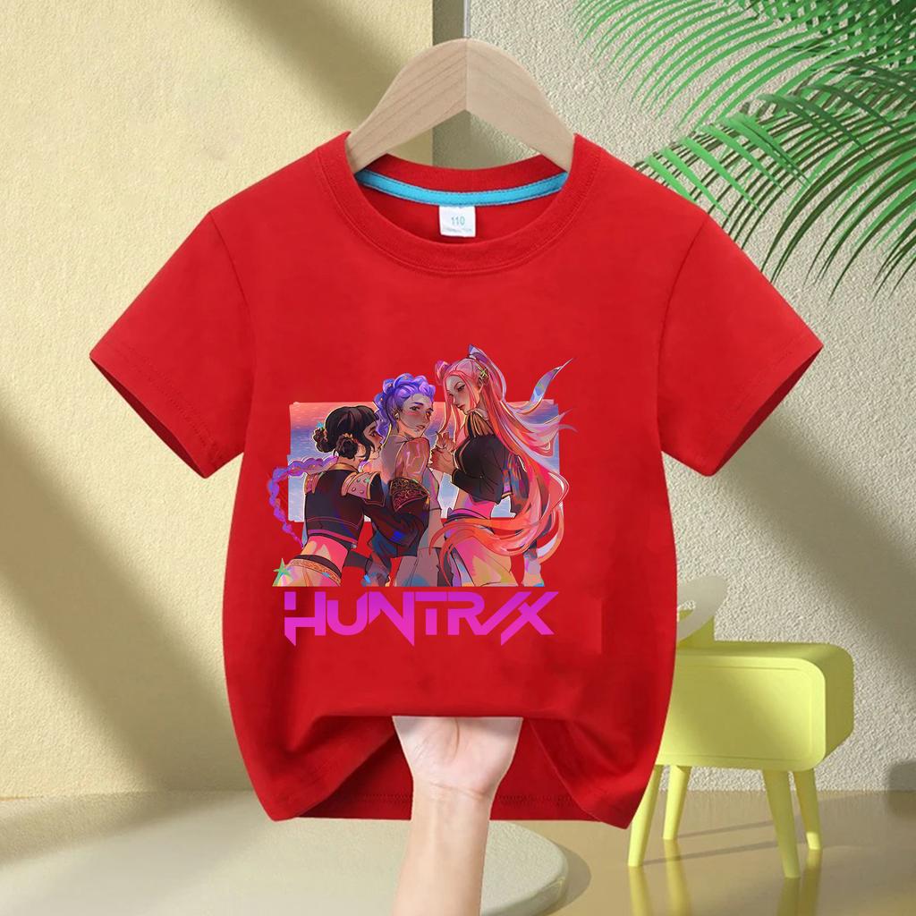 Kids T-shirts Children's Kpop Witch Hunt Short Sleeved Printed T-shirt