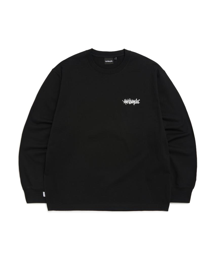MARK GONZALES Next Sign Logo Long Sleeve T-Shirt - Black