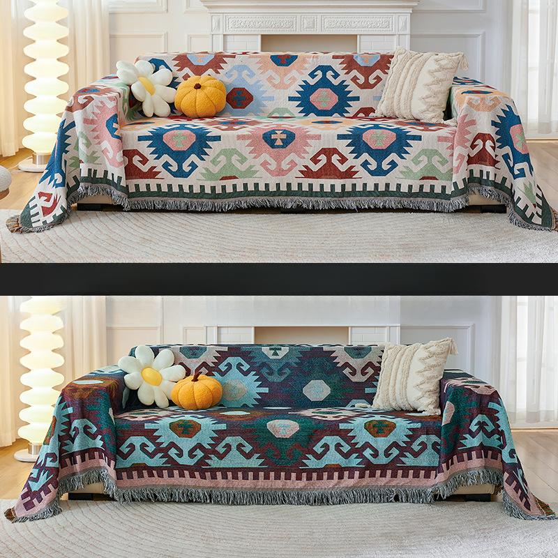 Four Seasons Universal Sofa Towel Non-Slip Cover Towel Simple Full Covered Camping Blanket Sofa Cushion Cover Cover Blanket Cover Cloth