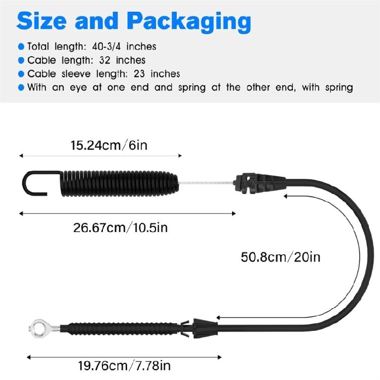 Universals Fit Riding Lawm Mower Tractor Deck Cable Replacement For Precise Blade Engagement And Belt Tension Adjustment