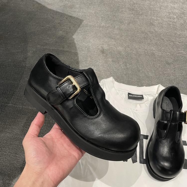 Cowhide version~ leather big head niche platform Mary Jane shoes women's 2025 new retro loafer small leather shoes single shoes