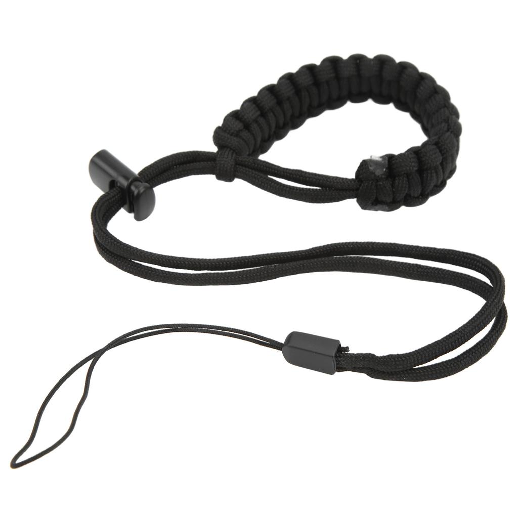 Hand Woven Diving Wrist Strap Dive Wrist Lanyard for Mobile Phone Action Camera Series Black