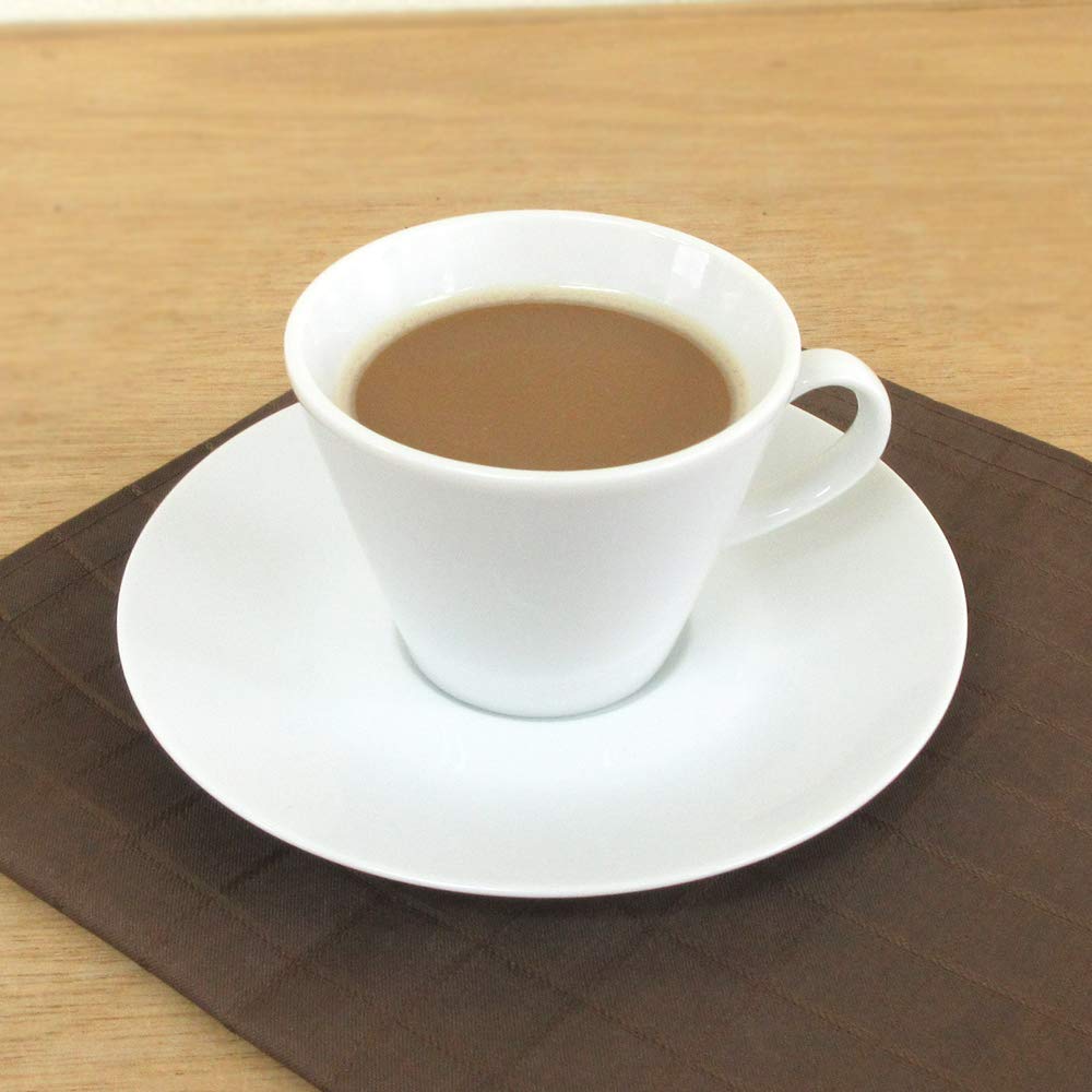 White coffee cups and saucers, set of 5, hotel-grade, commercial use, made in Japan