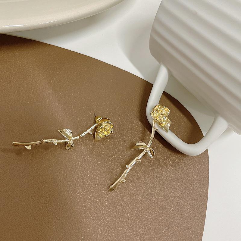 

Винтажное мультяшное колье со слоном и серьги-пусеты с розой для женщин