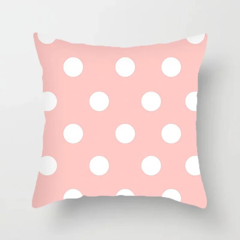 Geometryczna Prosta Różowa Poszewka na Poduszkę Biuro Sofa Poszewka na Poduszkę Luksusowy Wystrój Domu Poszewka na Poduszkę