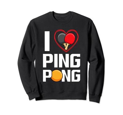 I Love Ping Pong Paddle Racket Sports Table Tennis Trainer