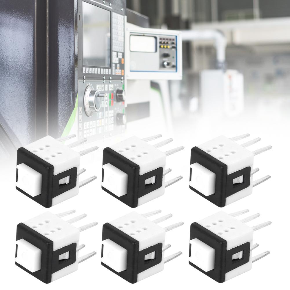 100Pcs Latching Switch Self Locking 6 Pin Flat  Plastic Control Equipment 5.8x5.8mm