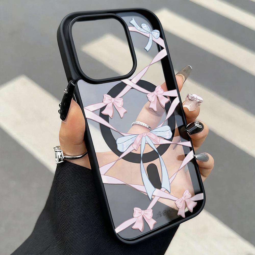 

Магнитный чехол для телефона для iPhone 11 12 17 14 15 Pro Max 15 14 16 Pro13 14 15 16 Противоударный чехол Магнитное кольцо Mag-Safe Задняя крышка iPhone 16 чёрный