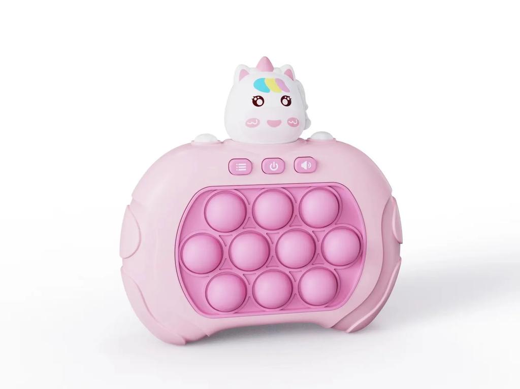 Push Quick Pop Fidget Toys Light Up Fidget Toy Electric Pop Bubble Game Controller Handheld Toys Birthday For Kids Girls