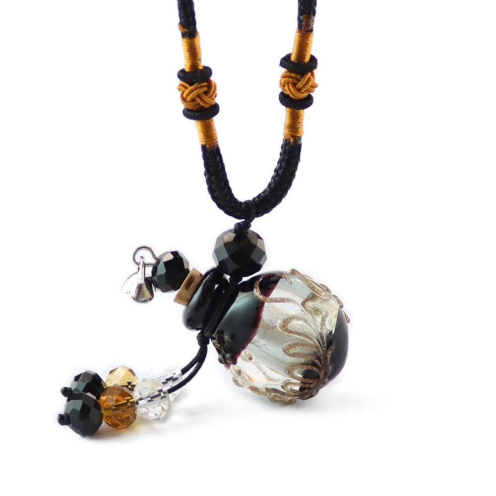 1PC Murano Glass Perfume Baroque Necklaces Essential Oil Vials Aroma Perfume Bottle Necklace