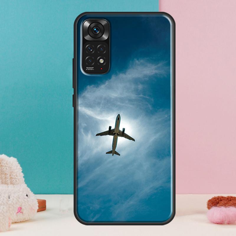 Aircraft Airplane Fly Travel Case For Xiaomi Redmi Note 12 11 10 9 8 Pro 9S 10S 11S 12S Redmi 12C 9A 9C 10A 10C Coque