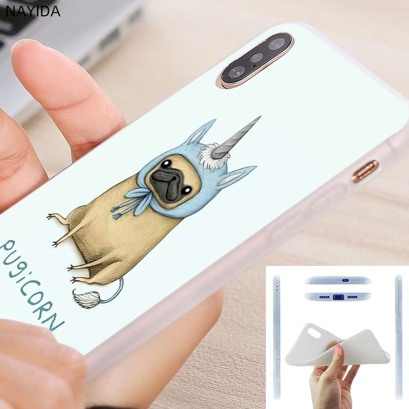 Husa din silicon moale pentru iPhone 13 11 12 Pro X XS Max XR 6 6S 7 8 Plus SE Mini Husa Cute Pug Dog