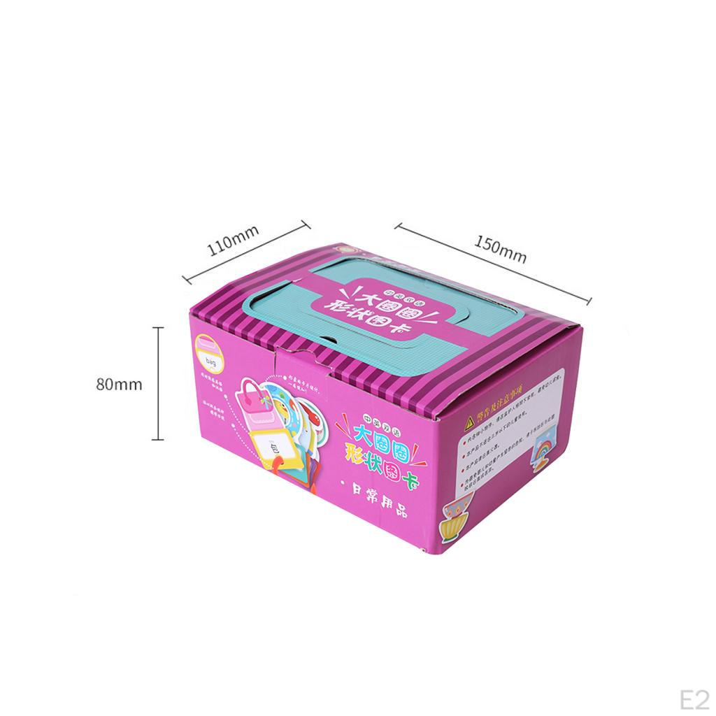 30 Pieces Kids Preschool Educational Flash Cards with Storage