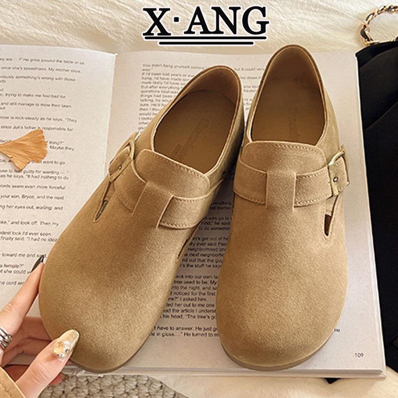 Genuine Leather Children's Spring and Summer New Soft Soles Are Not Tired Women's Shoes One Pedal Single Shoes Doudou Shoes