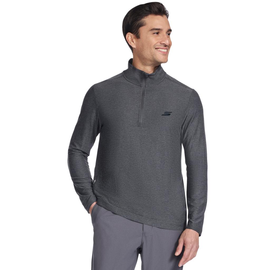 Skechers GoDri All Day 1/4 Zip, Mens grey Sweatshirt