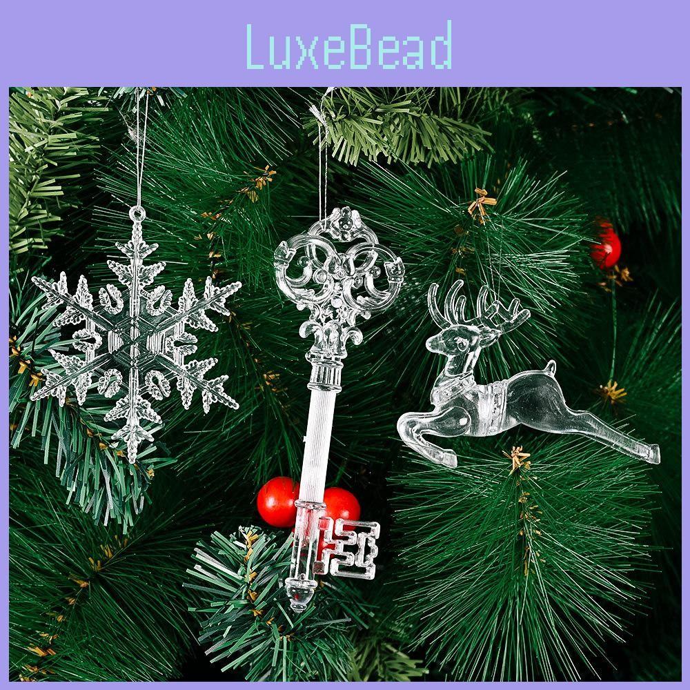 Tree Christmas Decoration Transparent Snowflake Pendant Deer Hanging Pendant