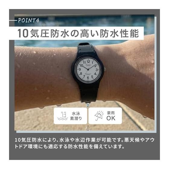 [Citizen Q&Q] Analog Watch 10 ATM Water Resistant Urethane Strap VP46-854 Black