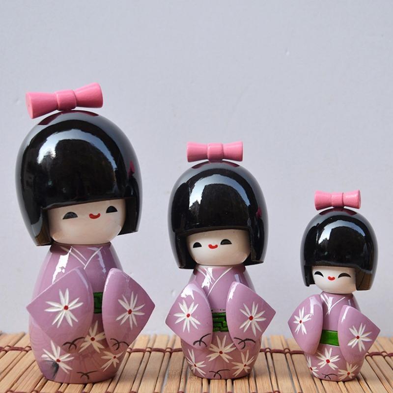 Japanese Kimono Doll Puppet Japanese Style Small Colorful Doll Model Small Ornament Little Colorful Kids Children's Toys Gifts