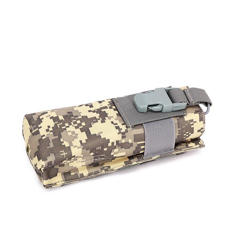 Camouflage Molle Tactical Vest Hanging Bag for Outdoor and CS Equipment, Walkie-Talkie Pouch