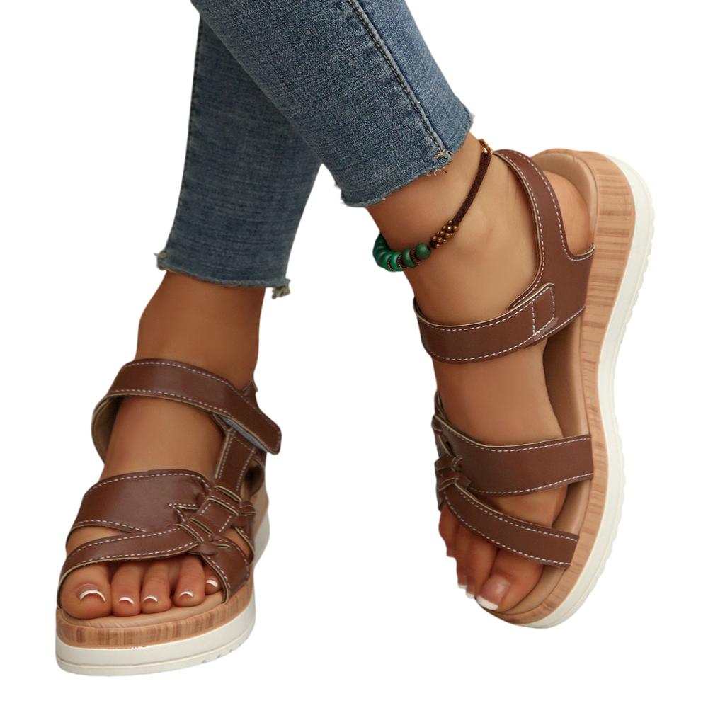 Sandali Donna Estate Scarpe Ortopediche Suola Spessa Sandali Romani Comodi per Piede Largo Sandali da Spiaggia Sandali con Soletta Morbida Scarpe Casual Estive