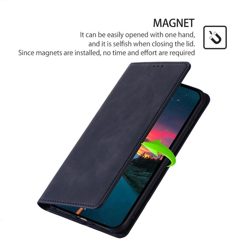 For Xiaomi Redmi Note 13 Pro+ 5G Case Skin-touch PU Leather Card Holder Phone Cover