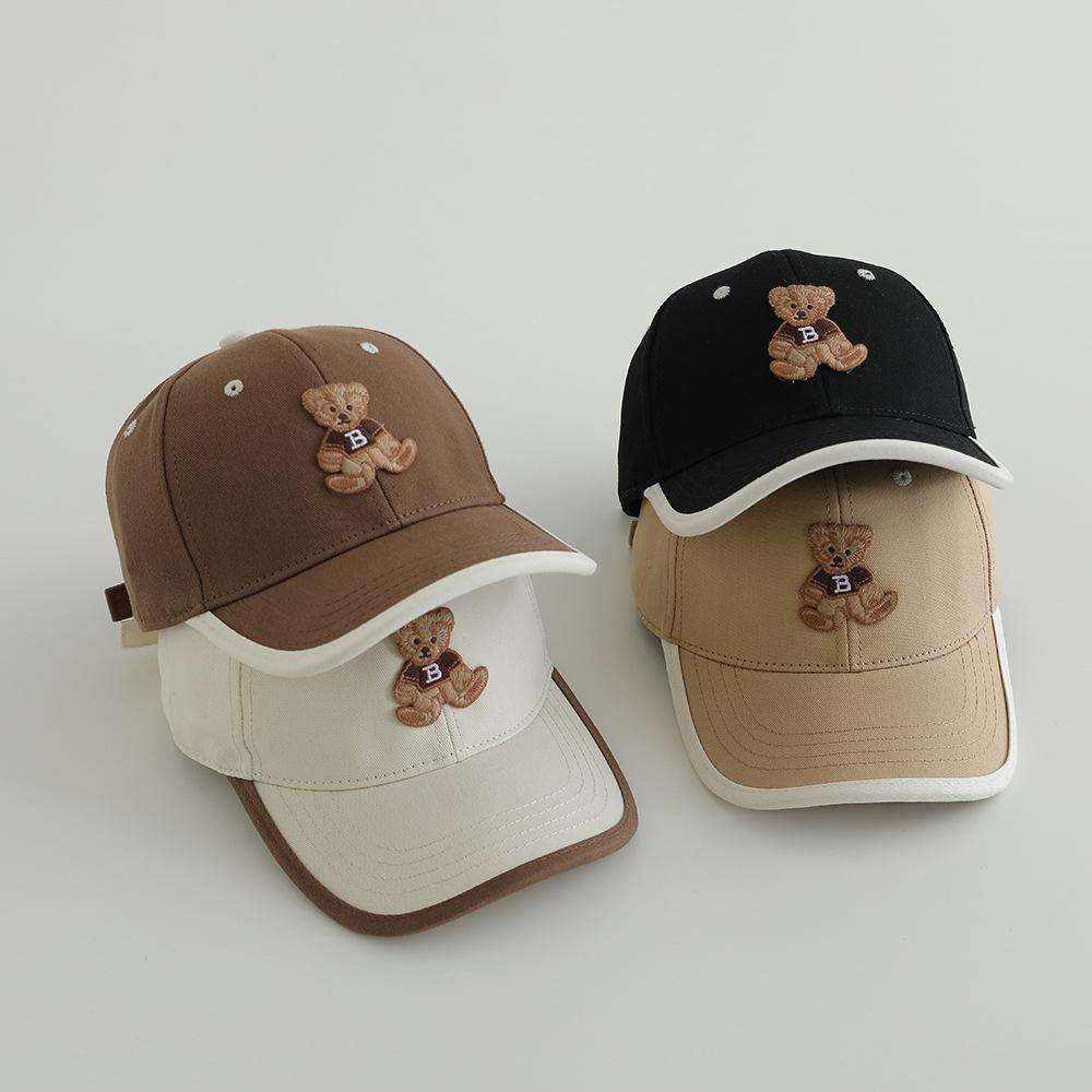 JYL TS DIY Bear Kids Cap Embroidered Patch Baseball Hat Cotton