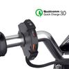 Motorcycle Handlebar Mount Charging Adapter SAE To USB & Type-C Socket for Cellphone Tablet Scooters Power Outlet