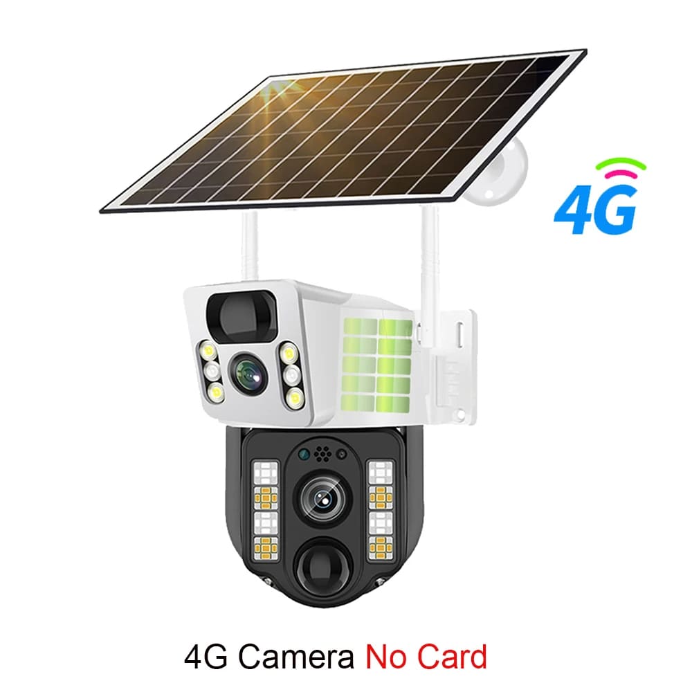 4K 8MP WiFi/4G saules kamera ar