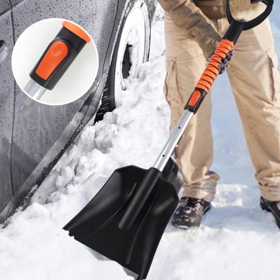 3Pcs Car Snow Removal Kit with Telescopic Foam Grip Multi-Function Wiper Ice Shovel Adjustable Length Snow Brush for Car SUV Truck