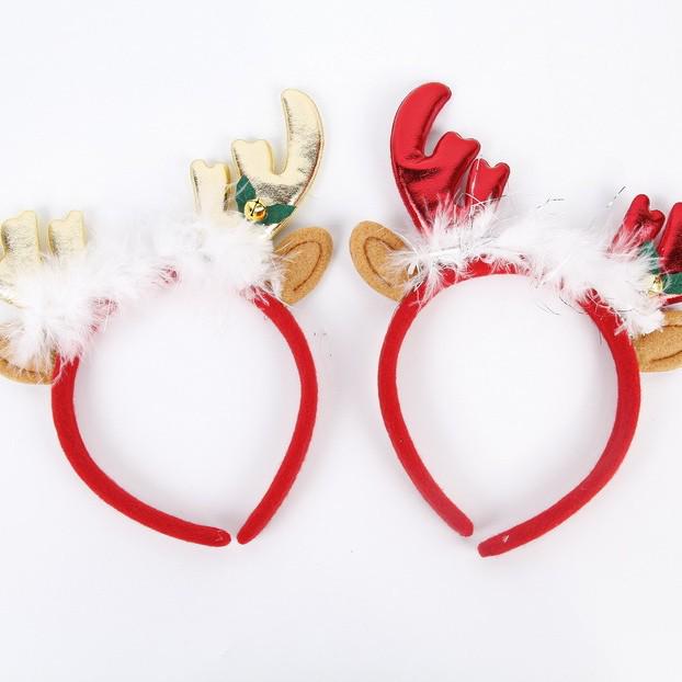 Christmas Antler Headband with Bells for Adults & Children – Festive Holiday Party Accessory