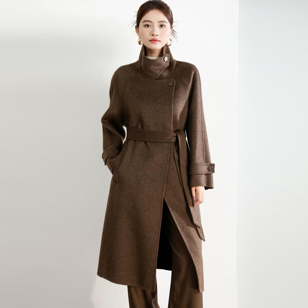 Women's Long Double-Sided Cashmere Over-the-Knee Coat - 2025 High-End Autumn/Winter Collection