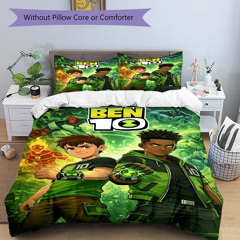 Ben 10 Alien Force Print 3Pcs Bedding Setduvet Cover With 2 Bedropillowcase Home Birthday Gift